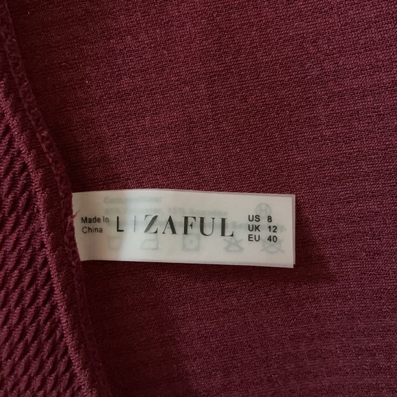 Burgundy Zaful 2 piece high waisted bathing suit - Picture 4 of 4